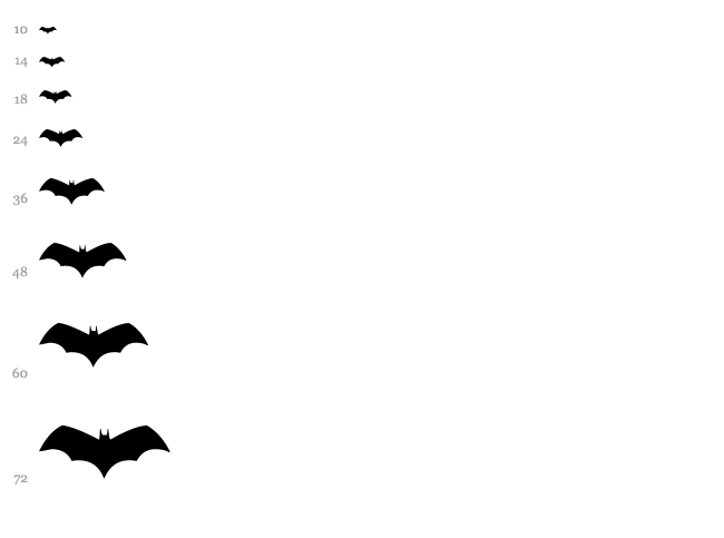 Batman Logo Evolution TFB font waterfall